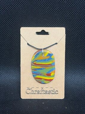 Colorful Swirl Pendant Necklace - Multicolor